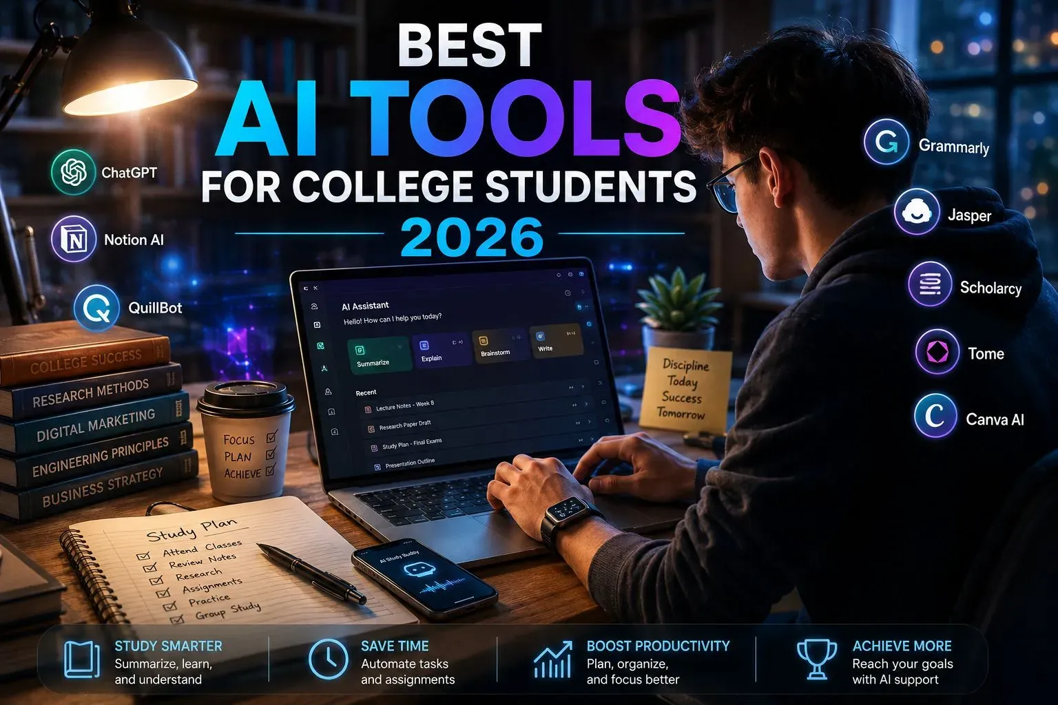Best AI Tools for College Students in 2026: Top 10 Free Study Aids