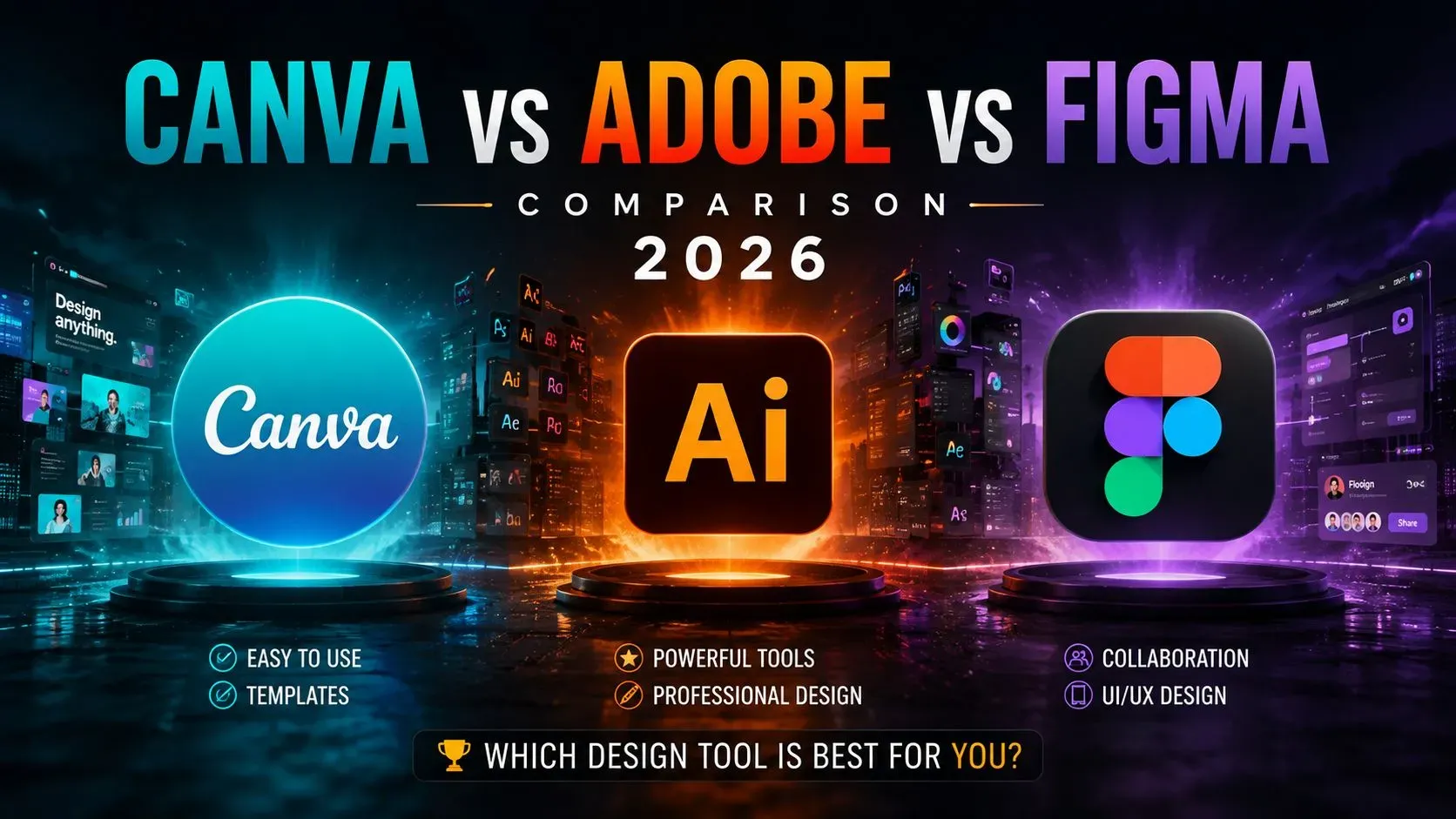 Canva vs Figma vs Adobe: Design Tool Battle