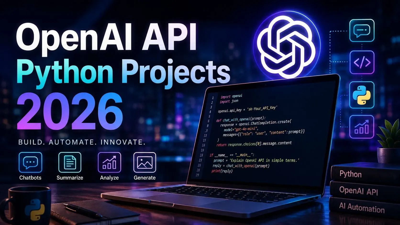 Getting Started with OpenAI API in Python: 5 Real Projects for 2026