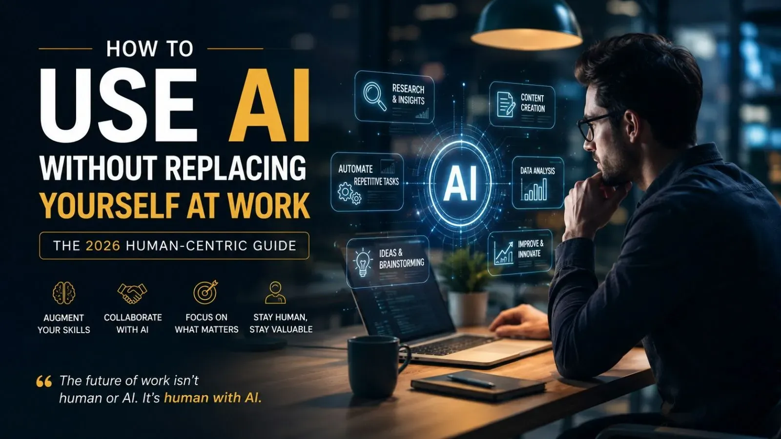 How to Use AI Without Replacing Yourself at Work (The 2026 Human-Centric Guide)