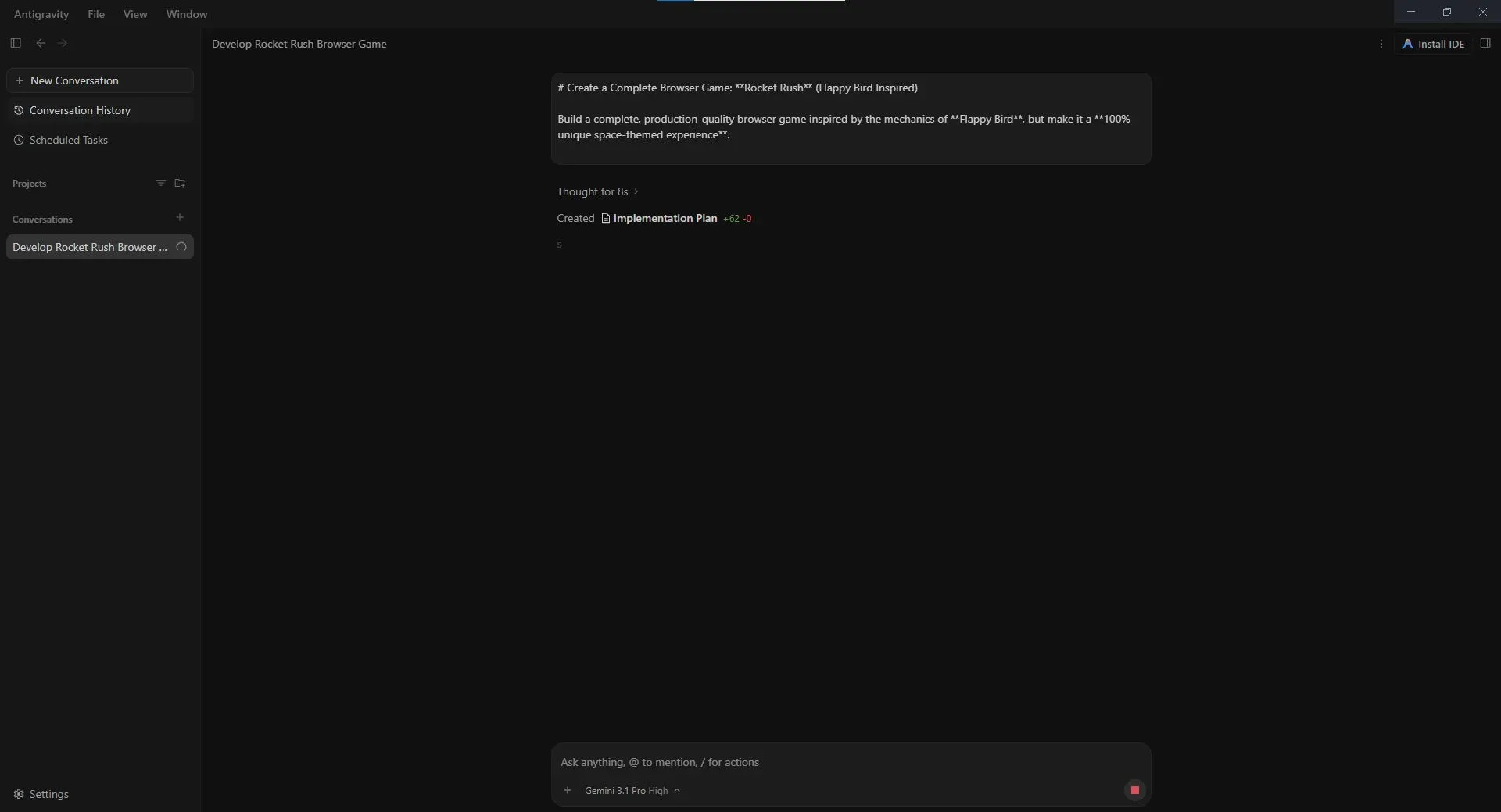 Google Antigravity Manager View showing multiple specialized AI agents running in parallel for frontend, backend, testing, and DevOps tasks.